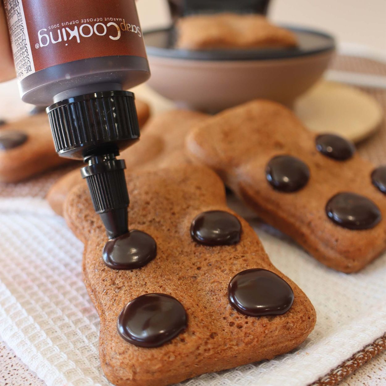 Recette ourson déco pattes chocolat - ScrapCooking